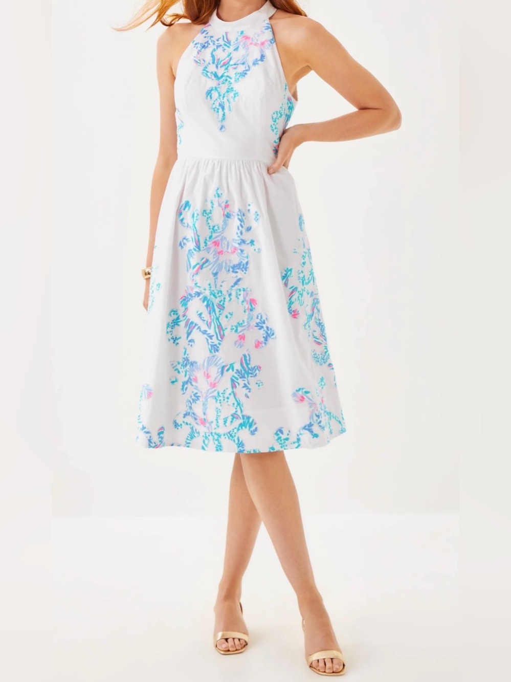 NWT Lilly Pulitzer 16 Gianne Dress - Resort White Appliqué Layout sz 16 ✨💲328
